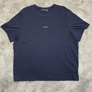 Icebreaker Merino Central T-Shirt Mens 2XL Blue Embroidered Short Sleeve